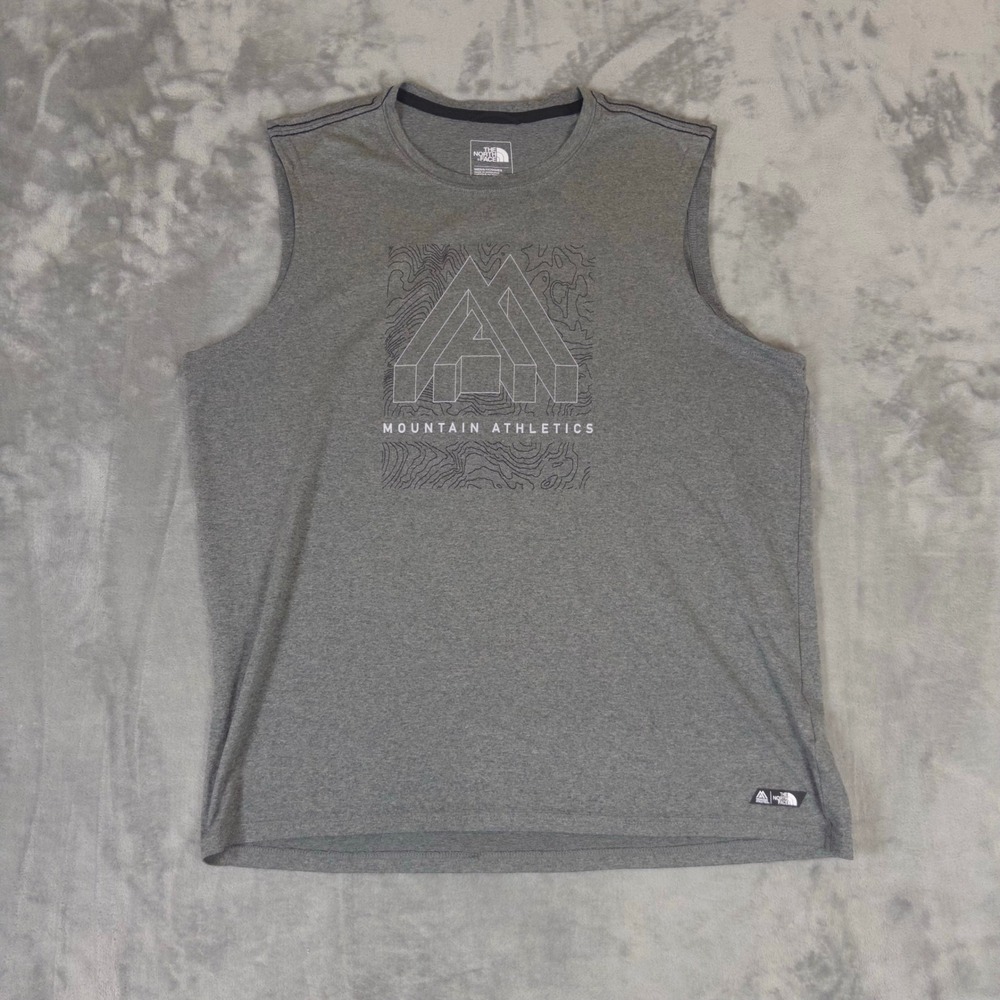 The North Face Mens Large Gray Mountain Athletics Graphic Tank Top